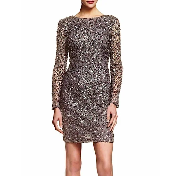 black long sleeve mesh mini dress Raziela Long Sleeve Mesh Mini Dress Black main image 0